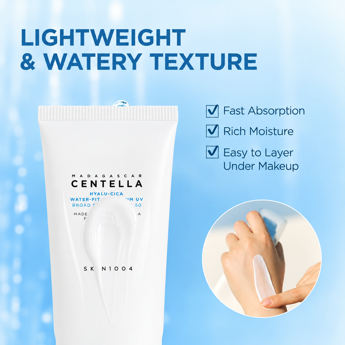 Madagascar Centella Hyalu-Cica Water-Fit Sun Serum UV SPF50