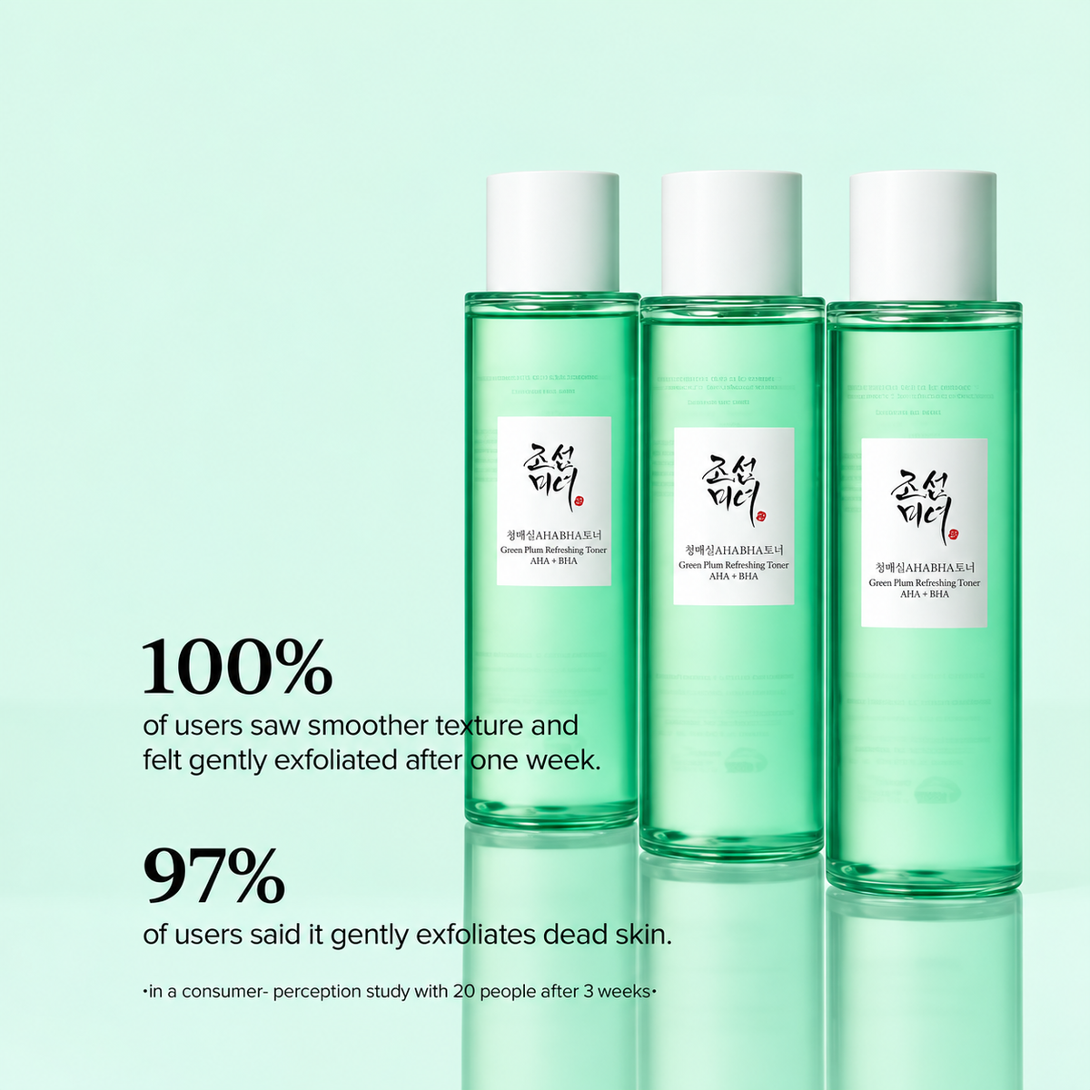 Green Plum Refreshing Toner for Gentle Exfoliating with AHA + BHA