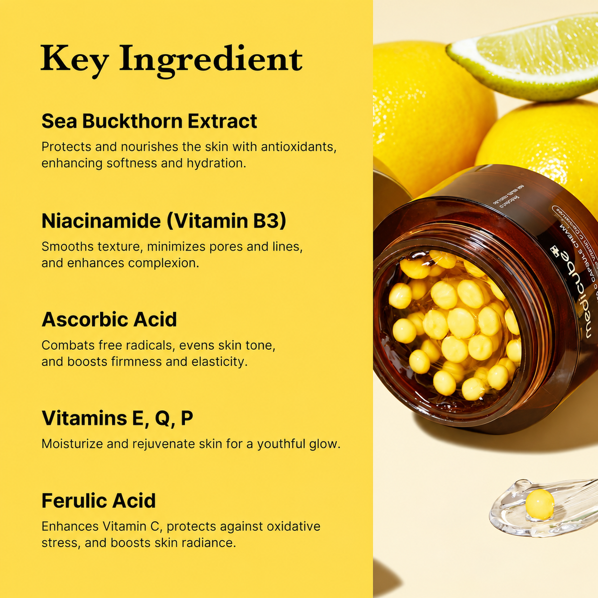 Deep Vitamin C Golden Capsule Face Moisturizer  Capsules For Wrinkles Skin Radiance