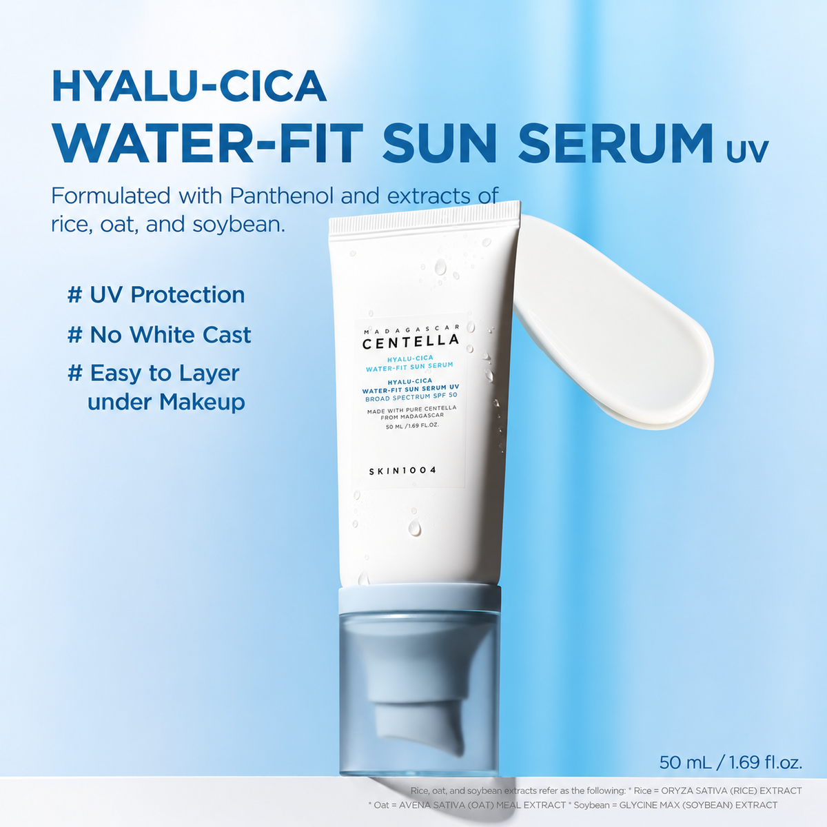 Madagascar Centella Hyalu-Cica Water-Fit Sun Serum UV SPF50
