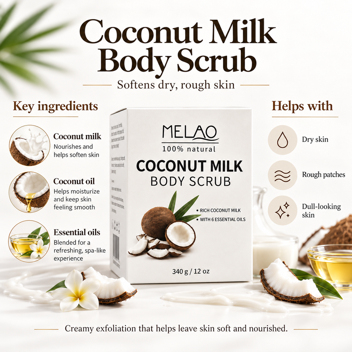 Coconut Milk Exfoliating Body Scrub