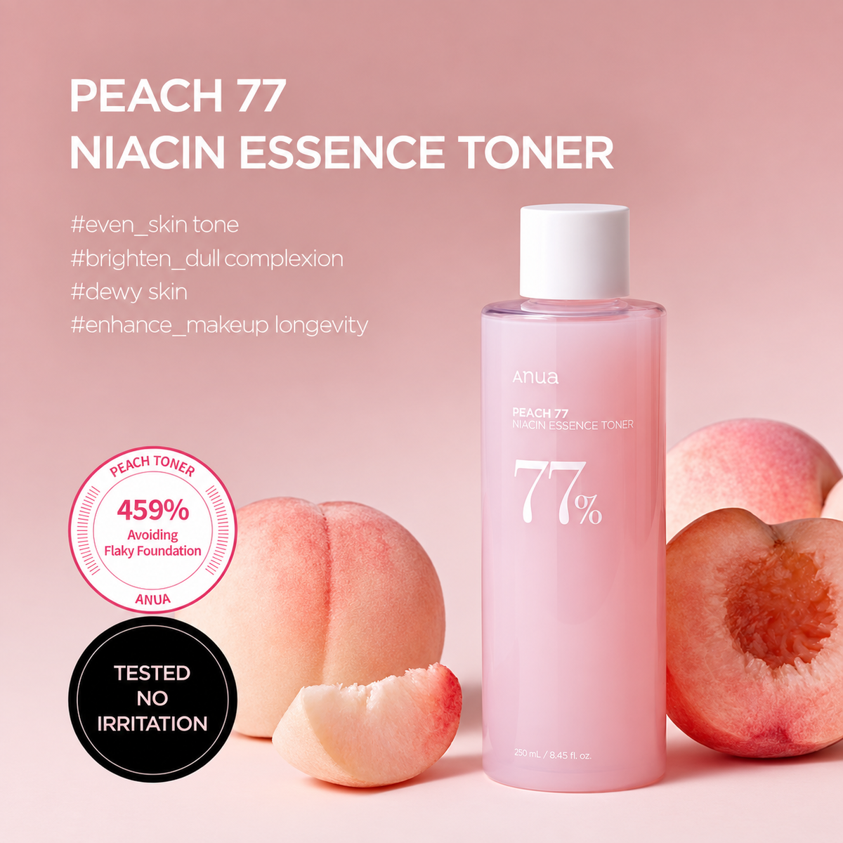 Peach 77% Niacin Essence Toner