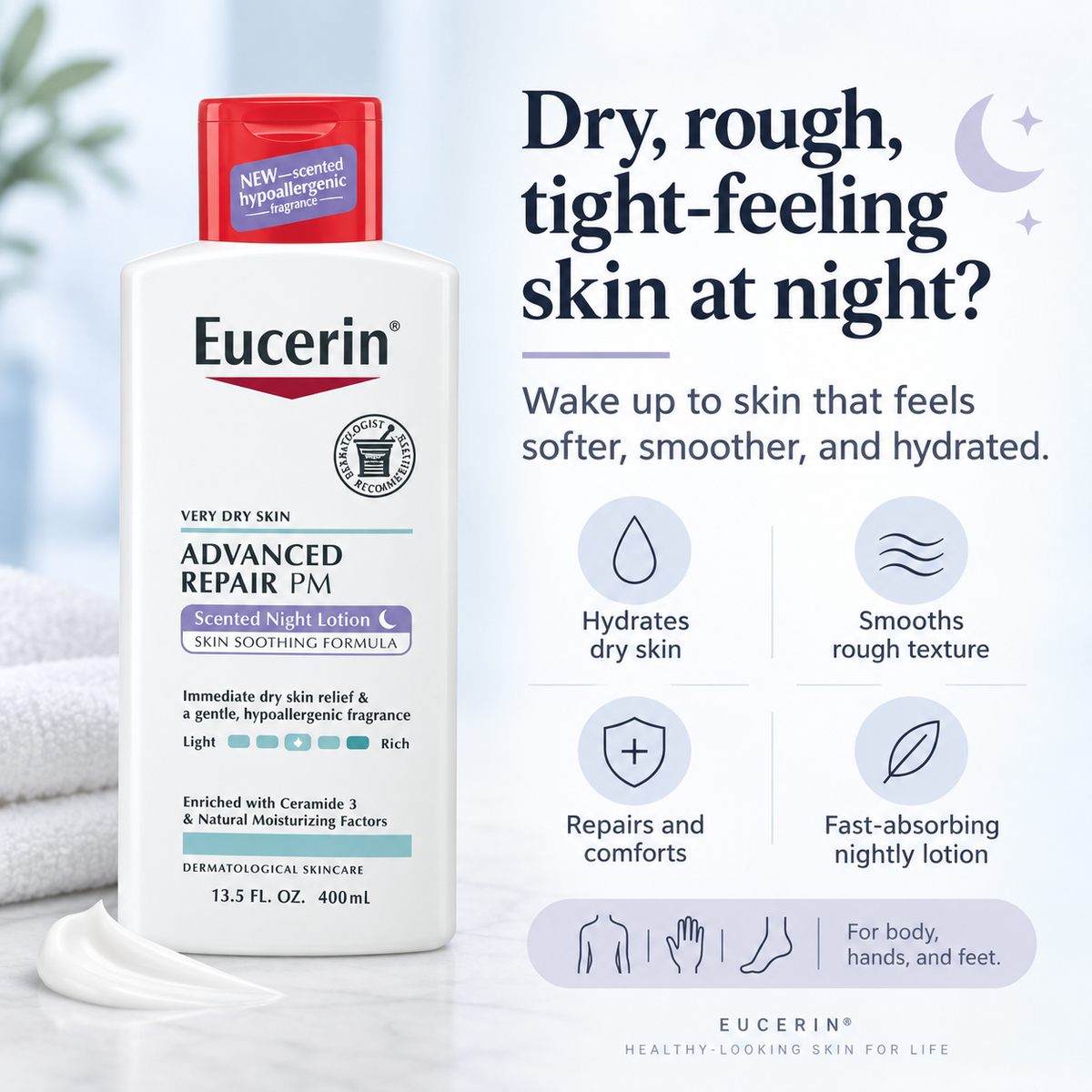 Advanced Repair Night Lotion 48 Hour Moisturizing Body Lotion