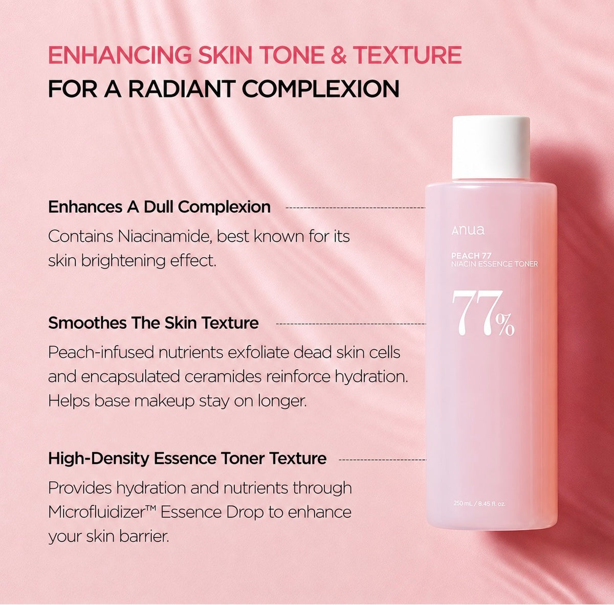 Peach 77% Niacin Essence Toner