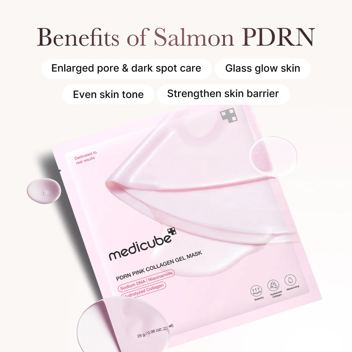 Salmon DNA PDRN pink collagen mask  for glass glow skin