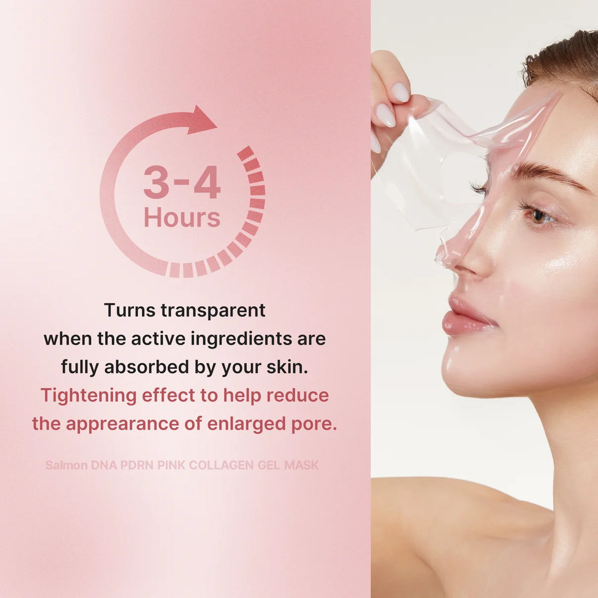 Salmon DNA PDRN pink collagen mask  for glass glow skin