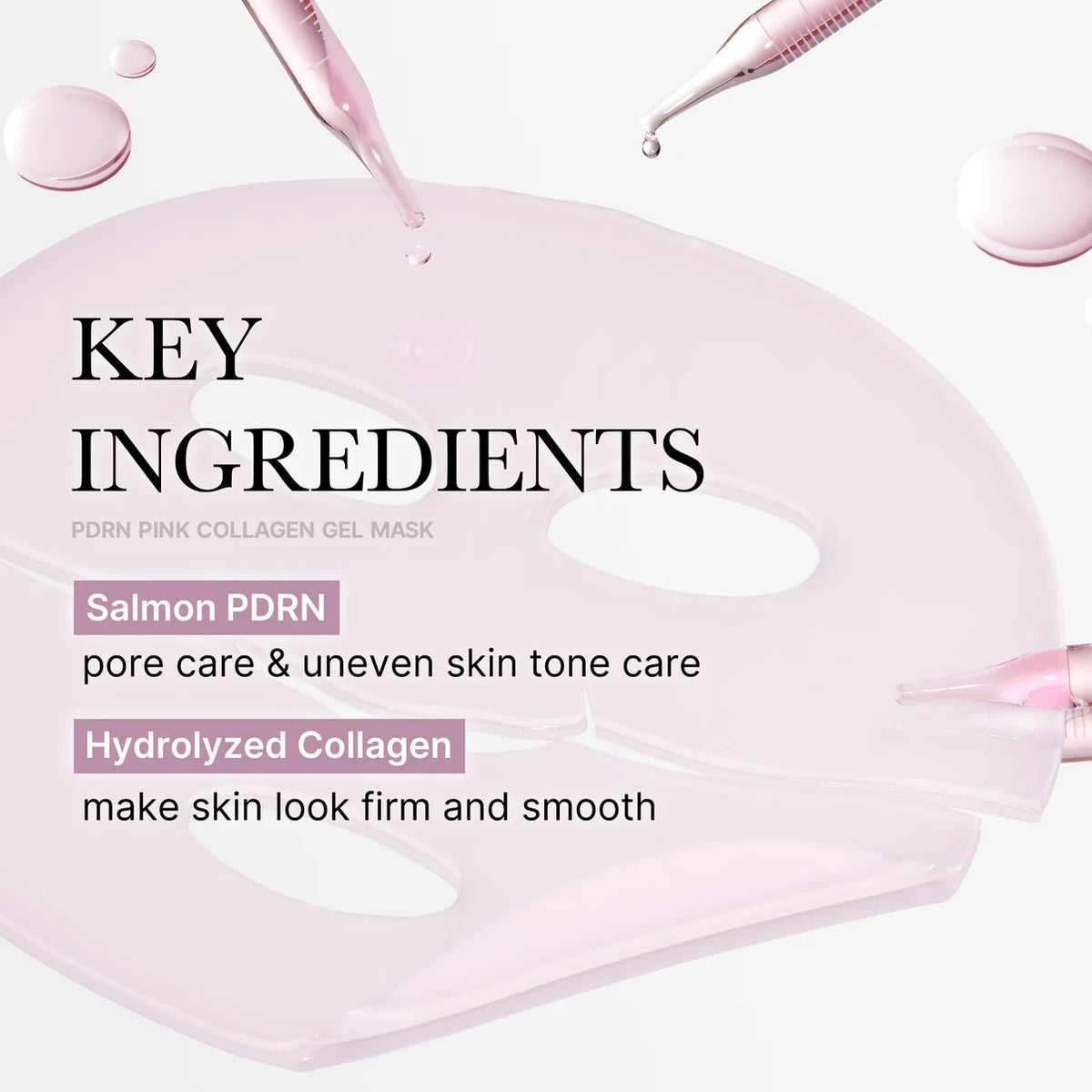 Salmon DNA PDRN pink collagen mask  for glass glow skin