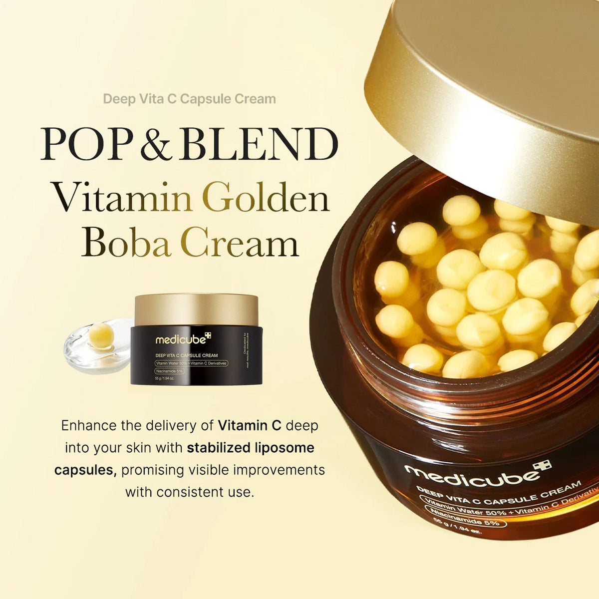 Deep Vitamin C Golden Capsule Face Moisturizer  Capsules For Wrinkles Skin Radiance